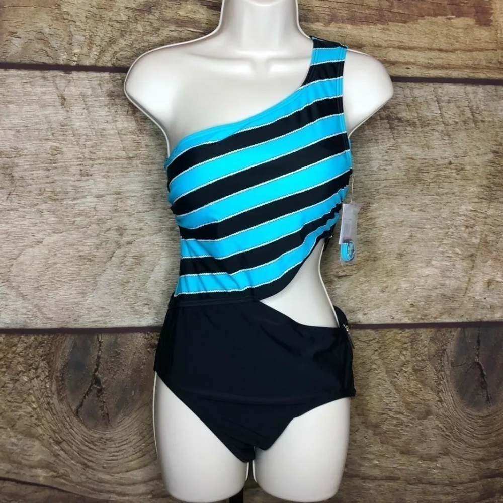 Michael Kors One-Shoulder One-Piece Swimsuit - Picture 4 of 7